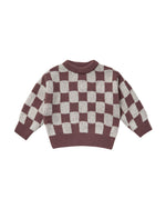 Rylee & Cru - AW23 - Plum Checker Knit Pullover