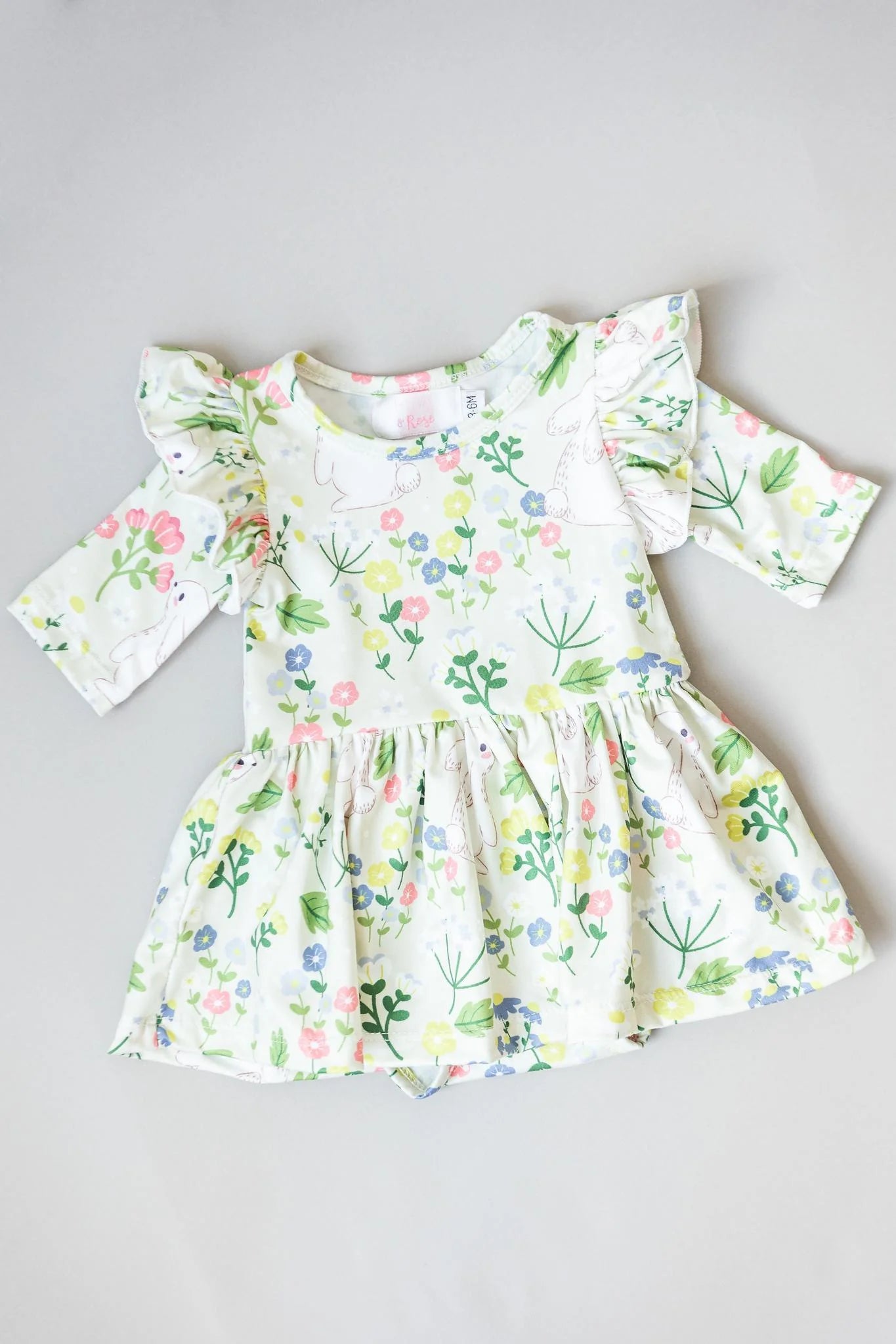 Mila & Rose - No Bunny Like You Twirl Flutter Bodysuit