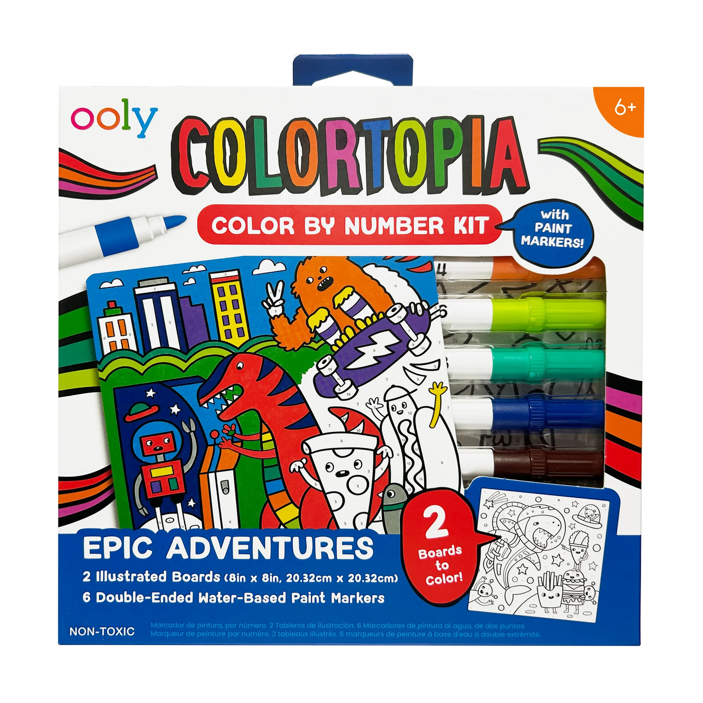 Ooly - Colortopia Color By Number Paint Marker Kit - Epic Adventures