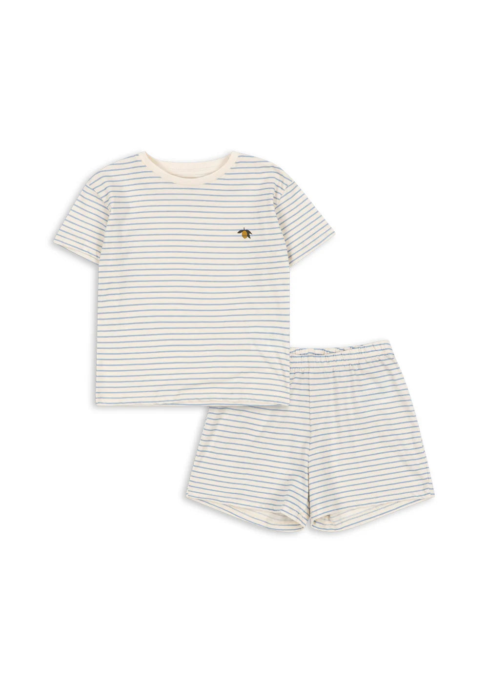 Blue Stripe Famo Set by Konges Slojd, featuring a cozy, stylish clothing set with blue and white stripes for babies or toddlers.