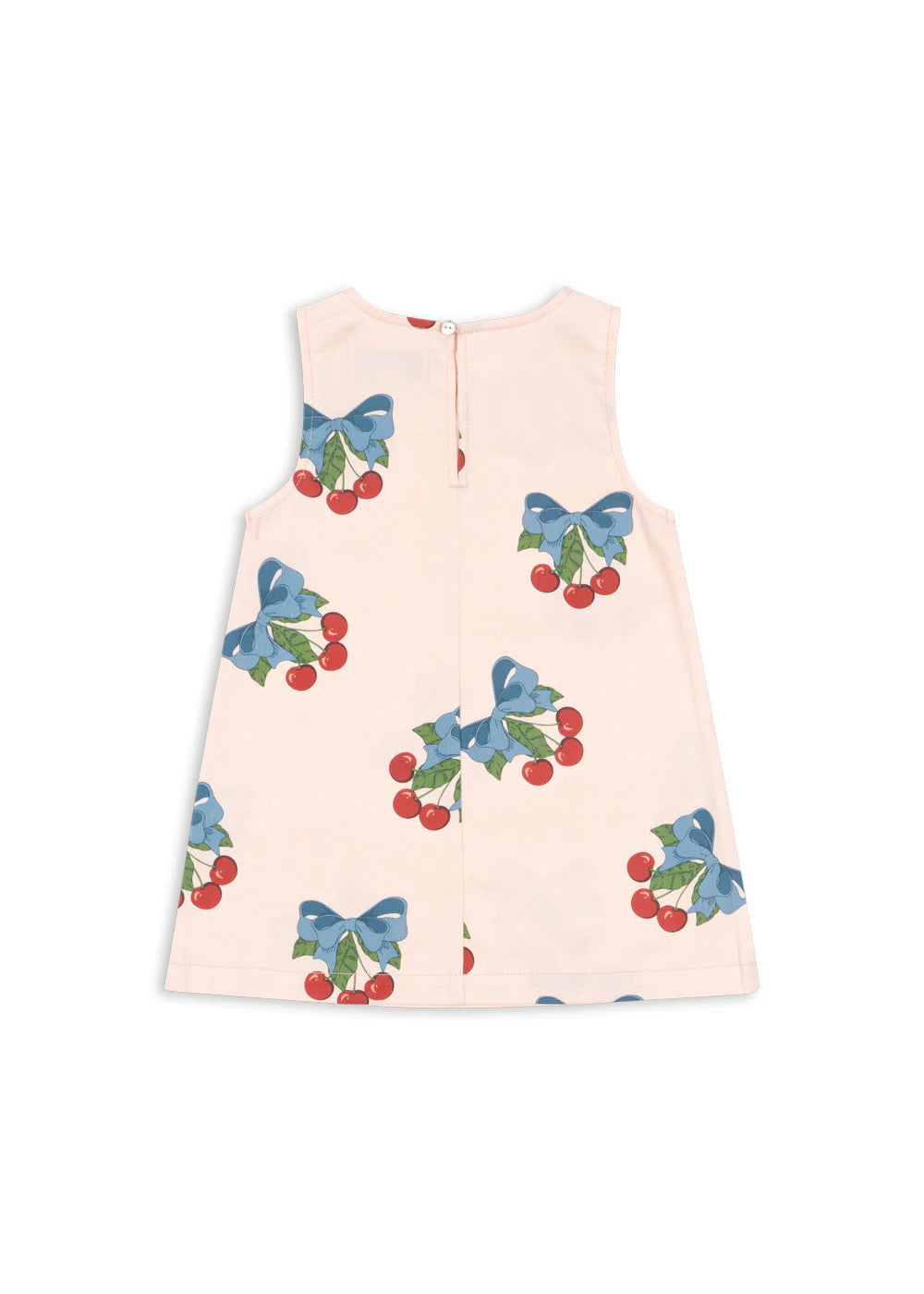 Konges Slojd Amarena Frankie Dress for girls, pink and white floral pattern, lightweight cotton fabric, perfect for spring and summer.