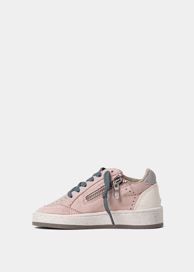 Paz Mini Pink Suede Sneaker