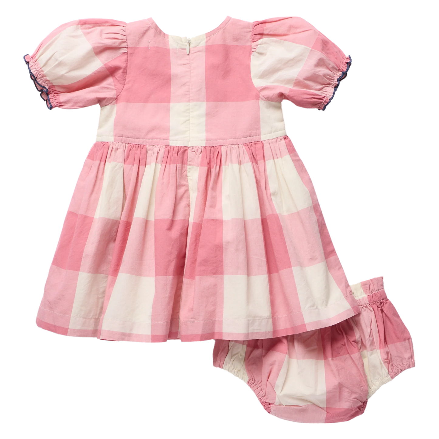 Pink Checks Baby Girls Hermione Dress Set