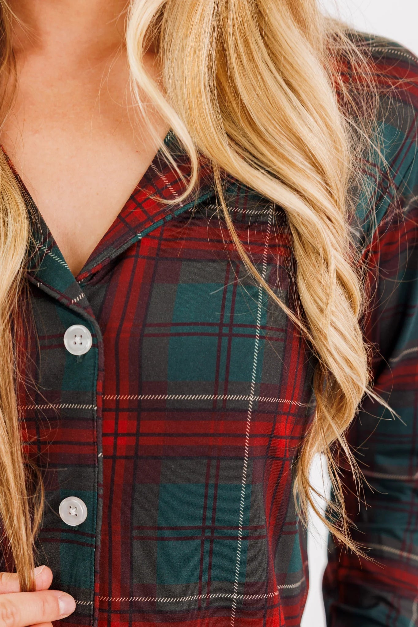 Holiday Heritage Plaid Women's Long Sleeve Ruffle Set