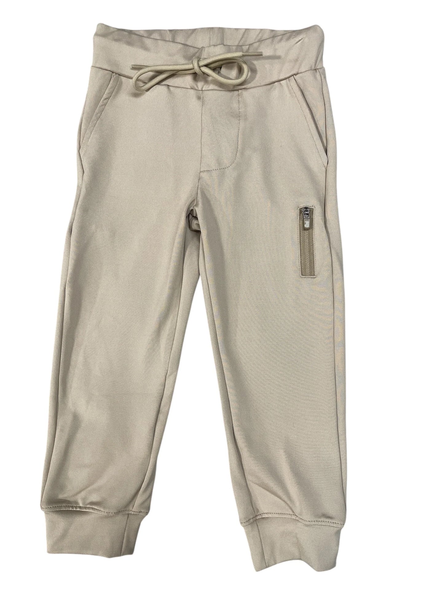 Cody Performance Khaki Jogger with Zipper