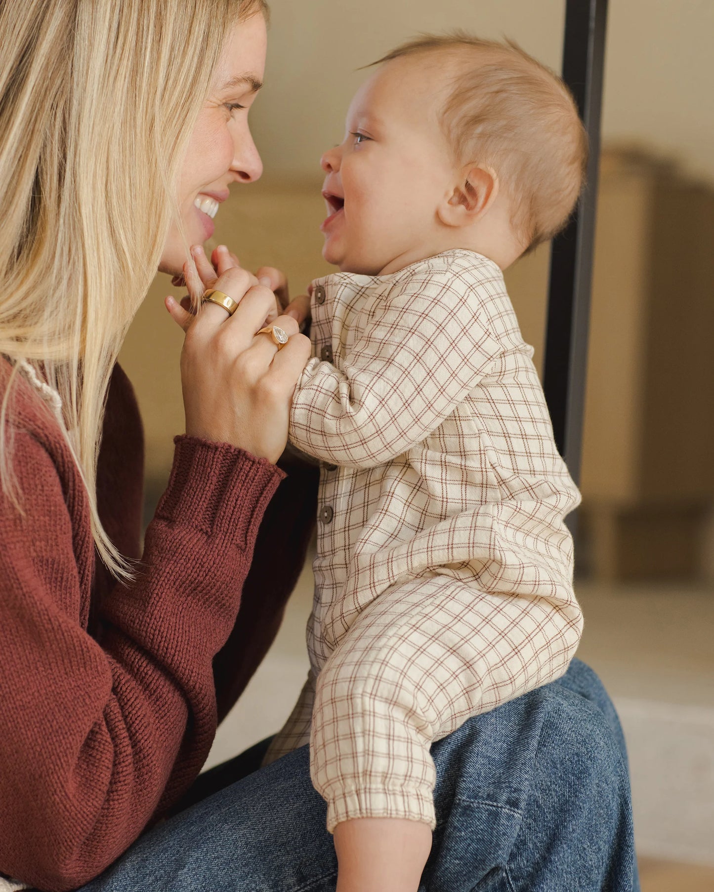 Cedar Check Woven Jumpsuit