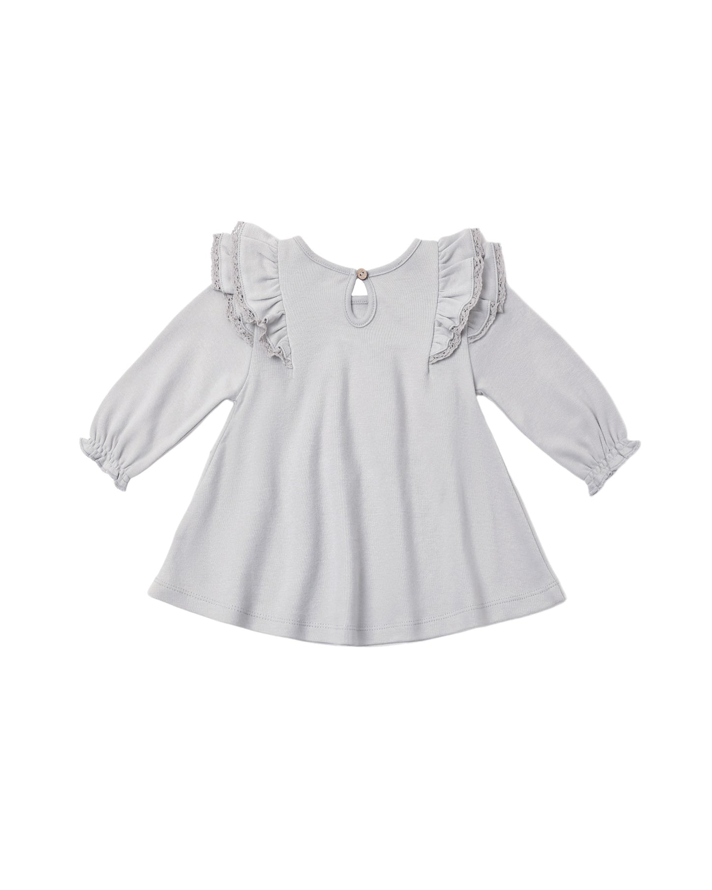 Cloud Long Sleeve Flutter Dress