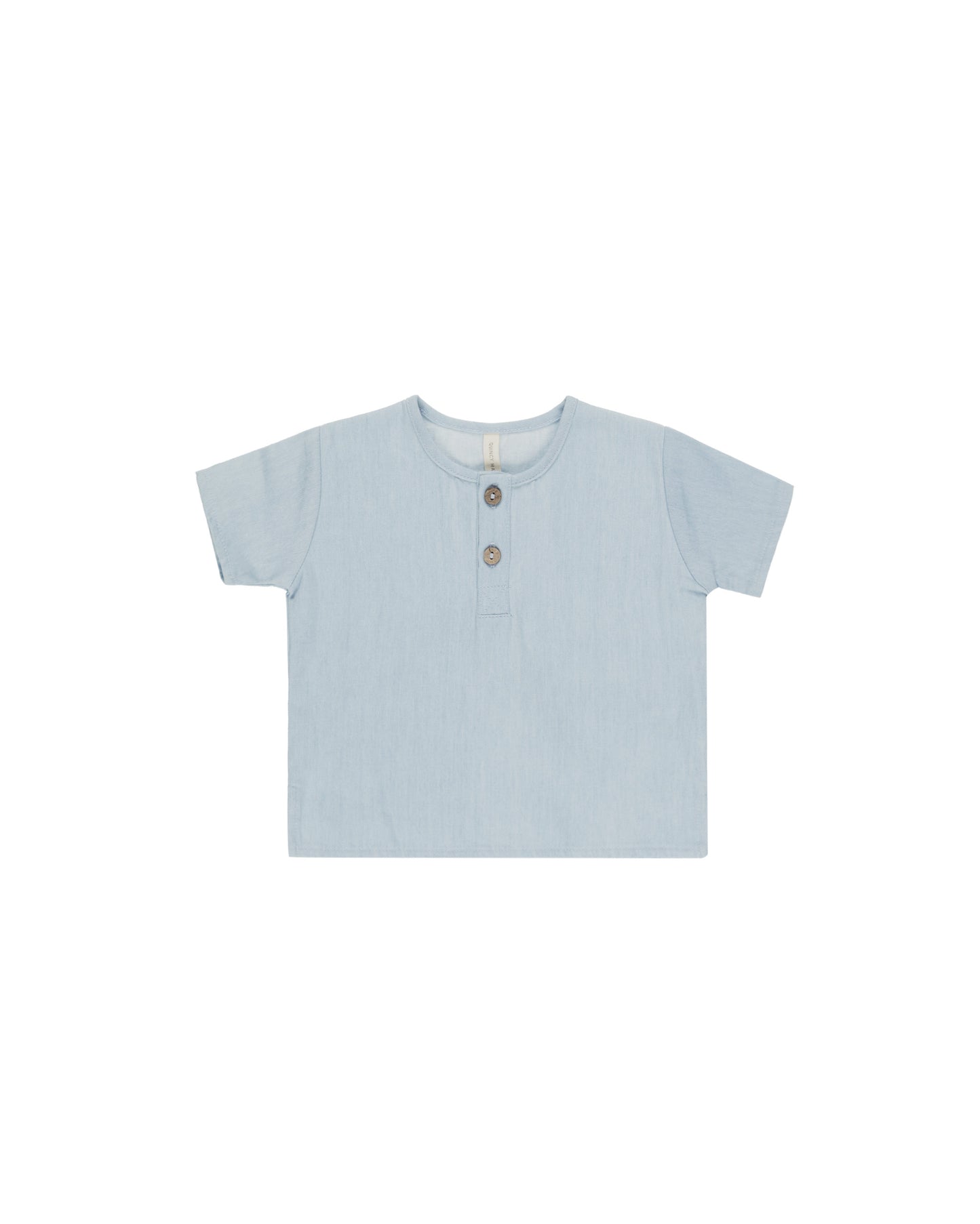 Quincy Mae - Chambray Henry Top