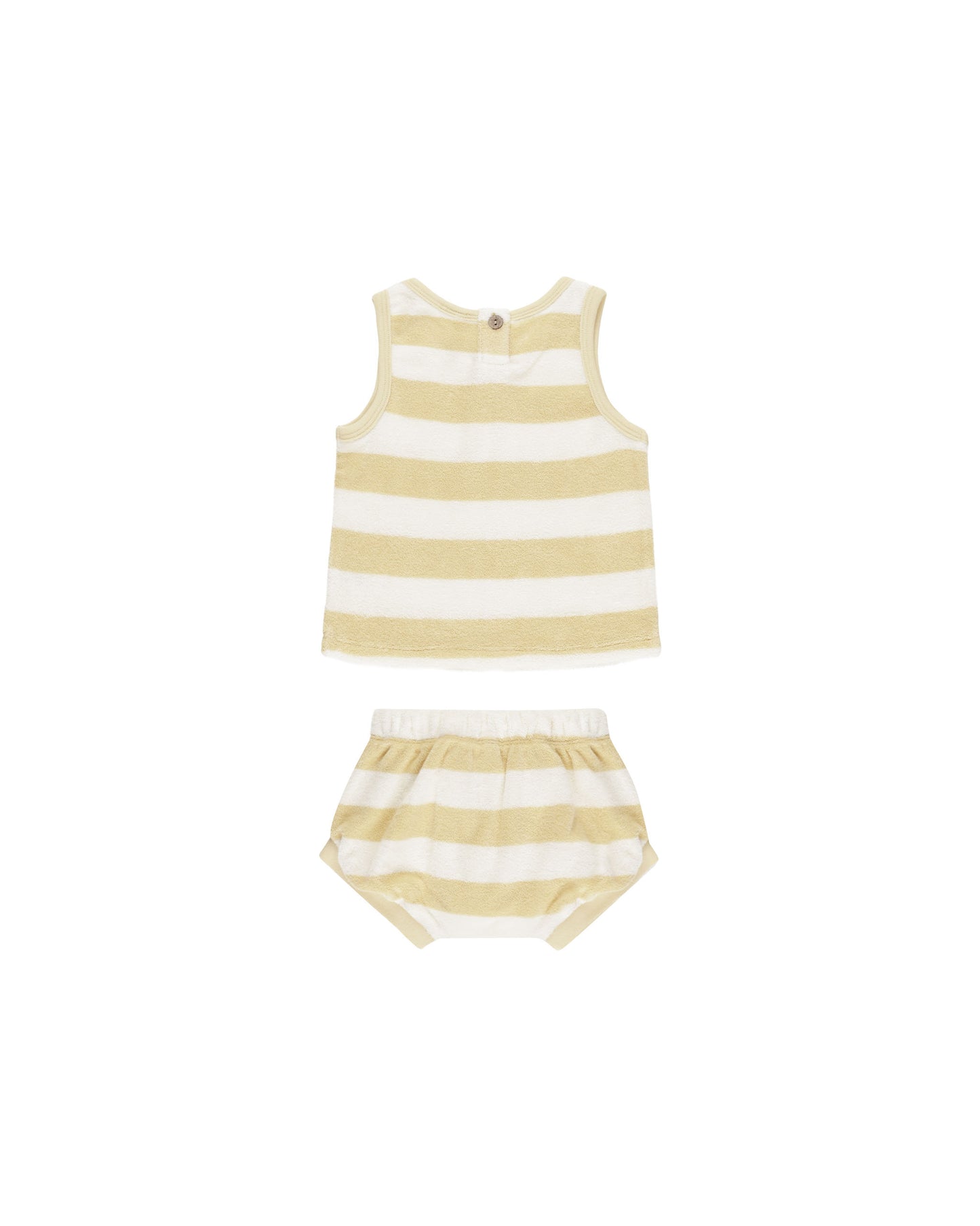 Quincy Mae - Yellow Stripe Terry Tank + Short Set