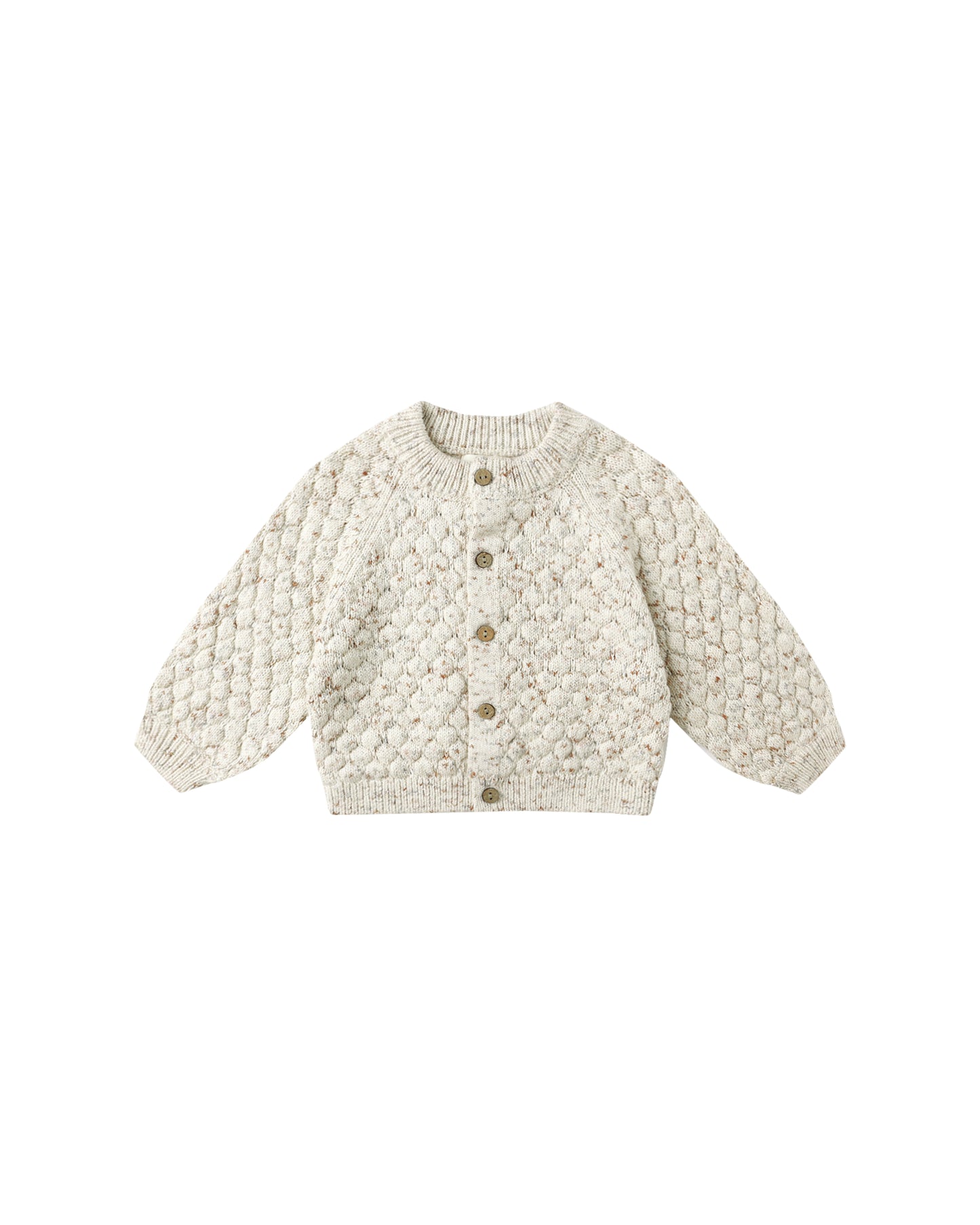 Natural Confetti Bubble Knit Cardigan