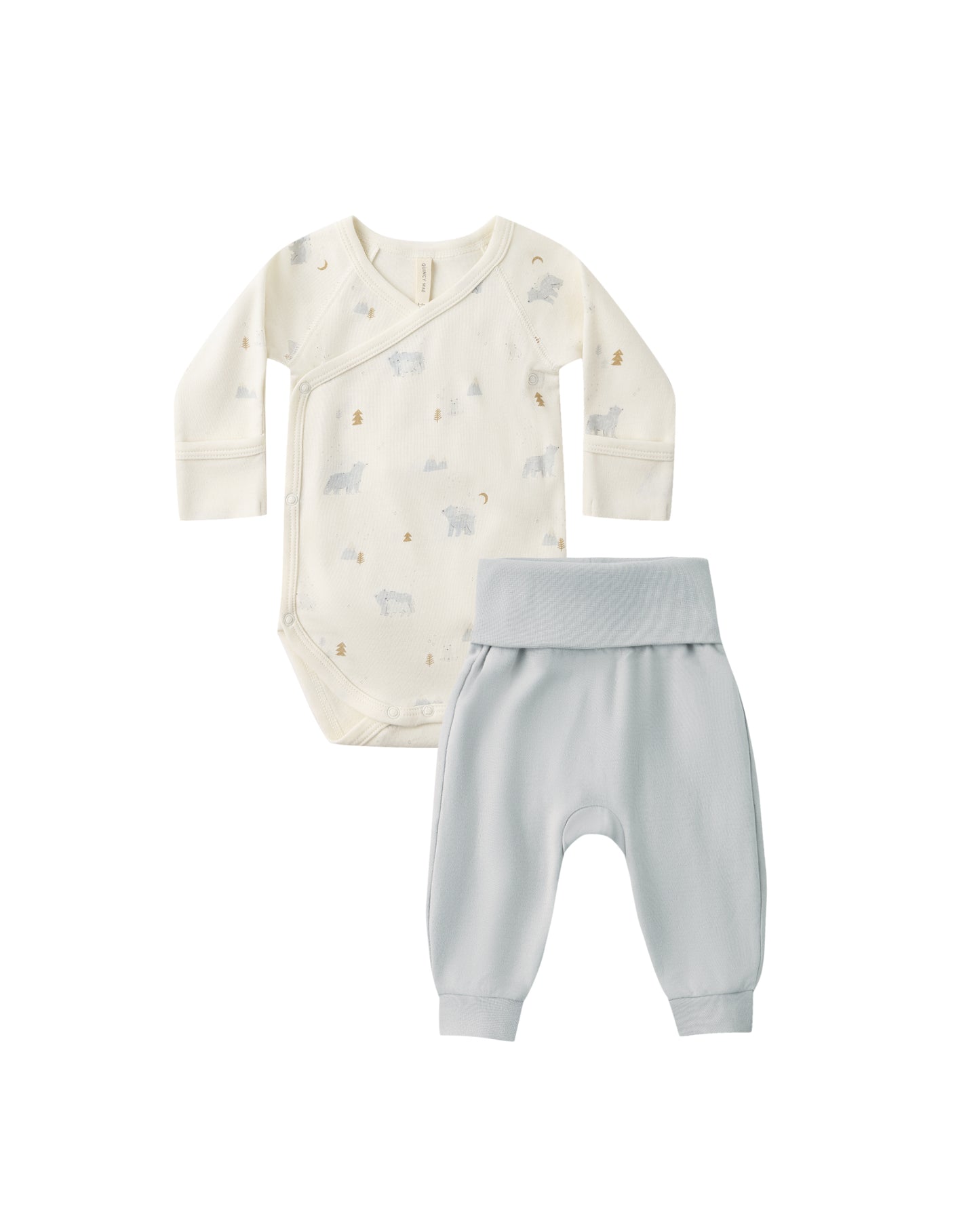 Polar Bears Side Snap Bodysuit Set