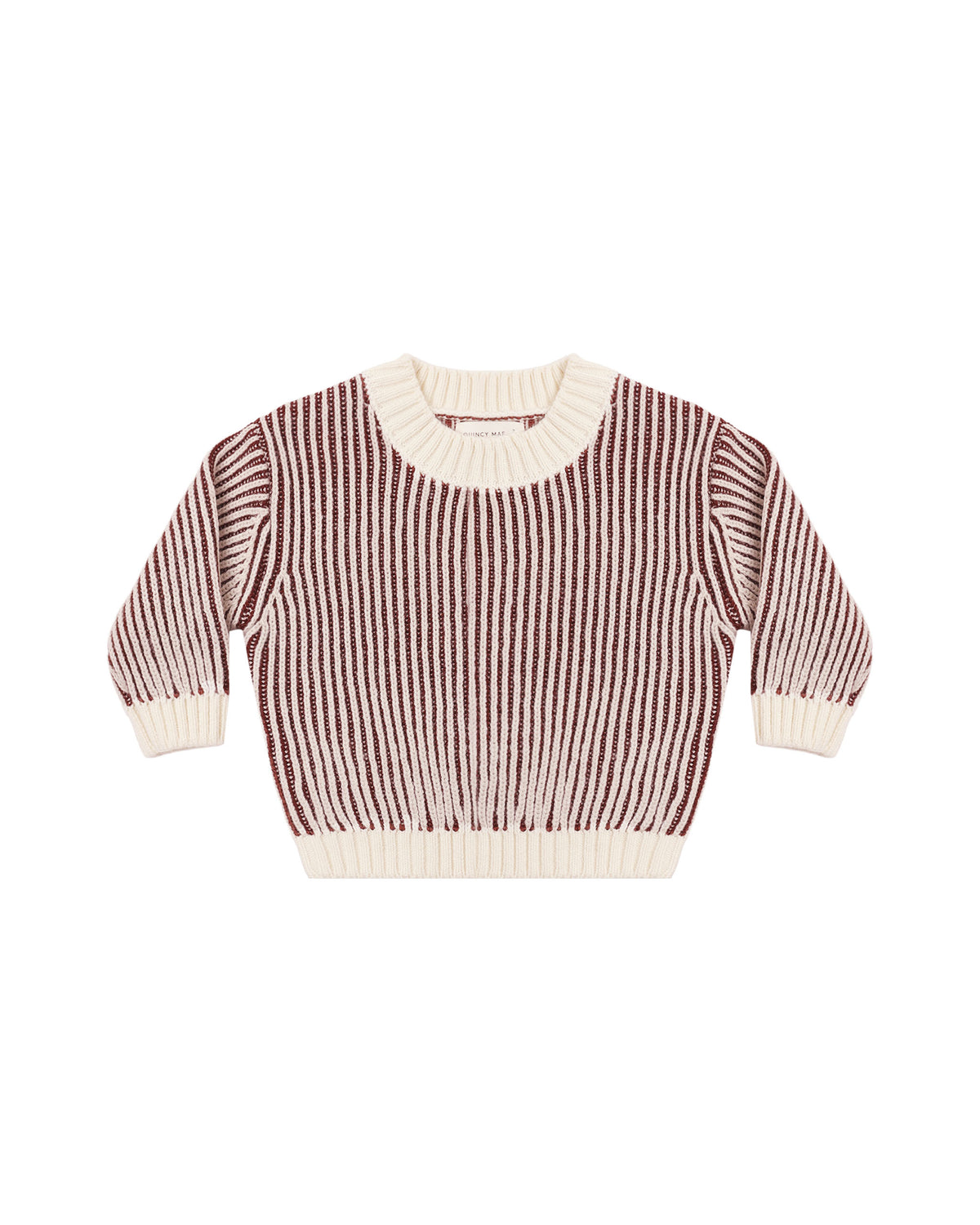 Black Cherry Stripe Relaxed Knit Sweater