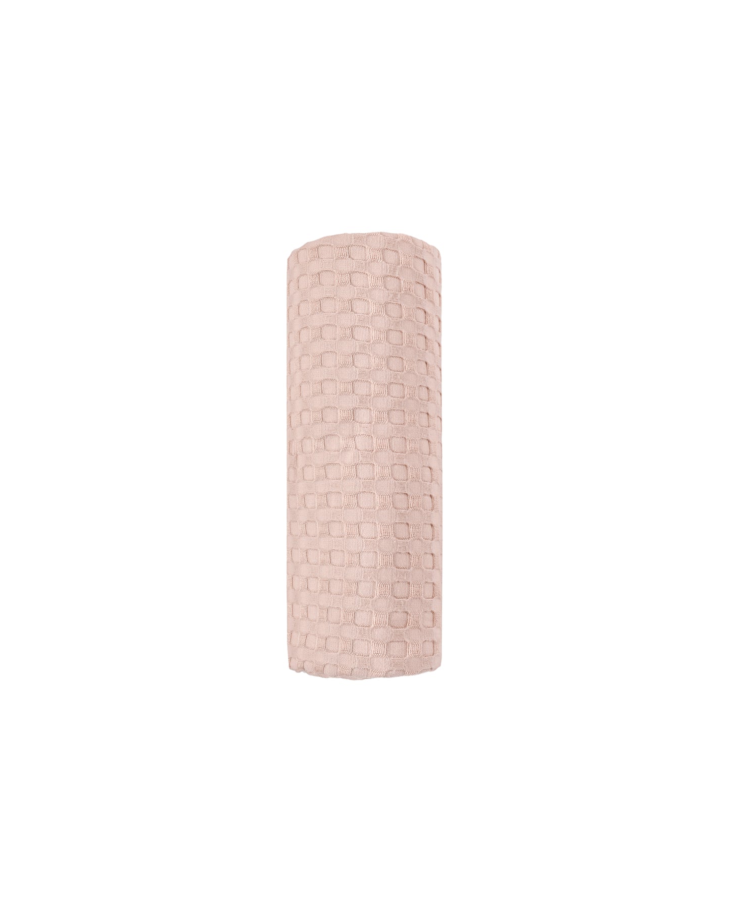 Soft blush waffle baby blanket by Quincy Mae, showing cozy textured fabric and gentle pastel color ideal for infants.