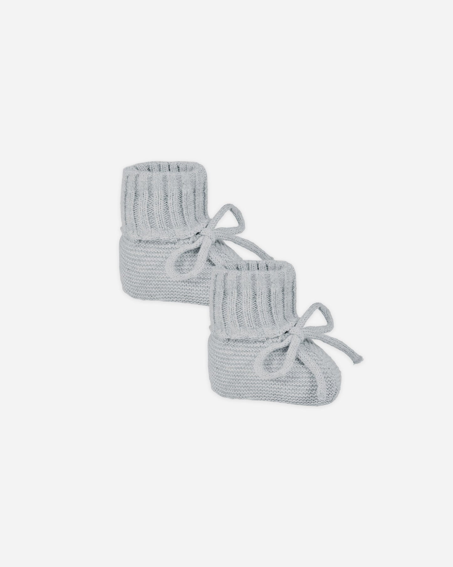 Heathered Dusty Blue Knit Booties