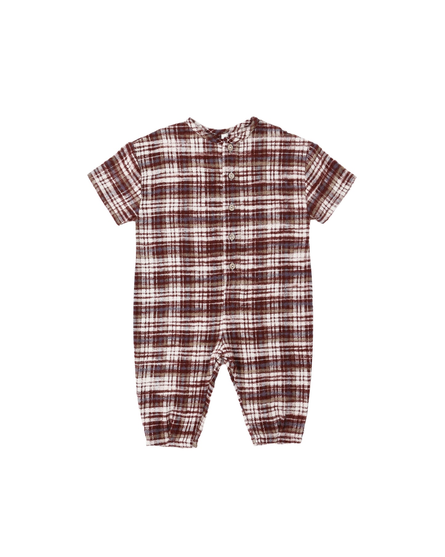 Rylee & Cru - Burgundy Plaid Hayes Jumpsuit