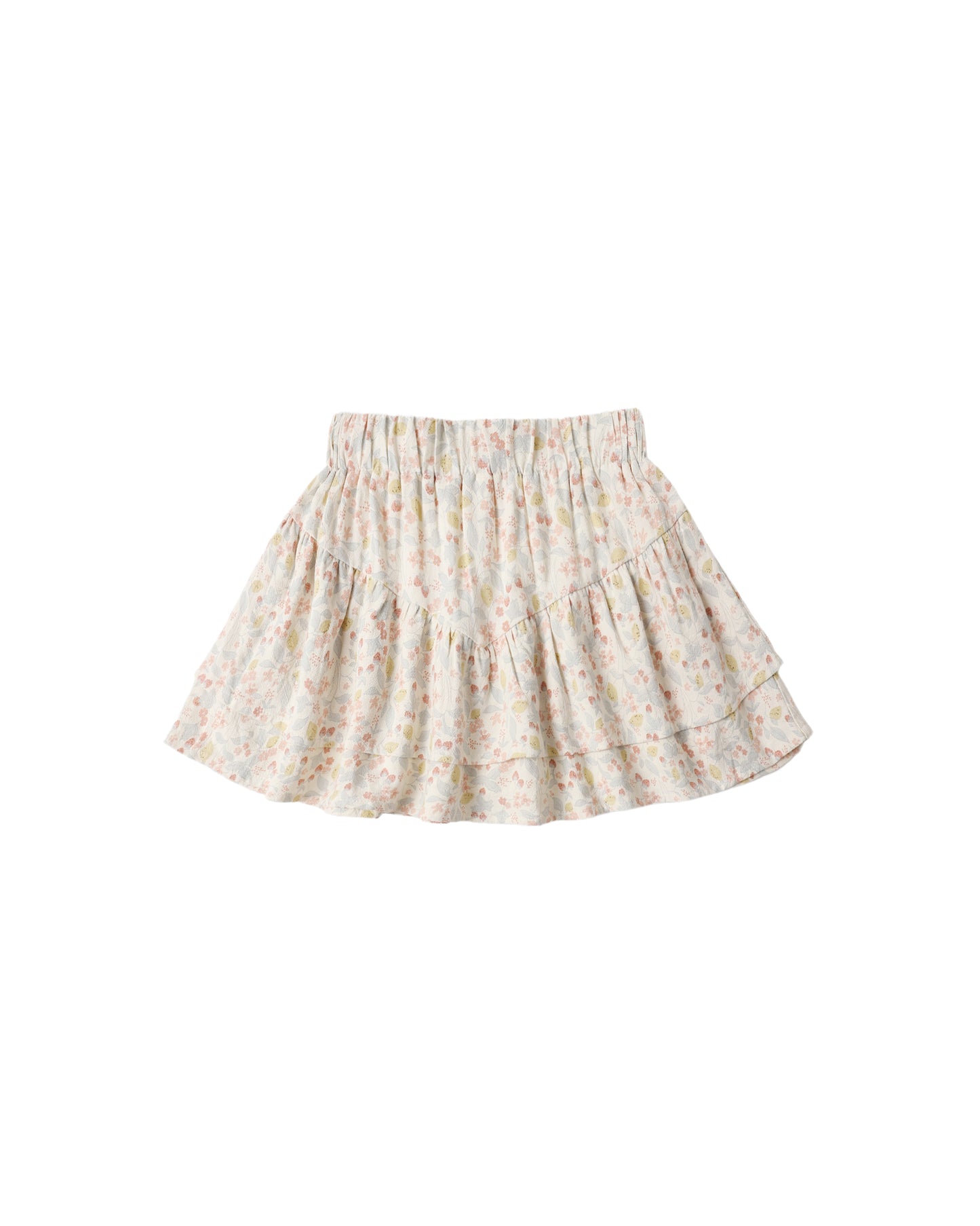 Rylee & Cru summer garden tiered mini skirt in ivory, featuring layered fabric and a flowy, breezy design for warm weather.