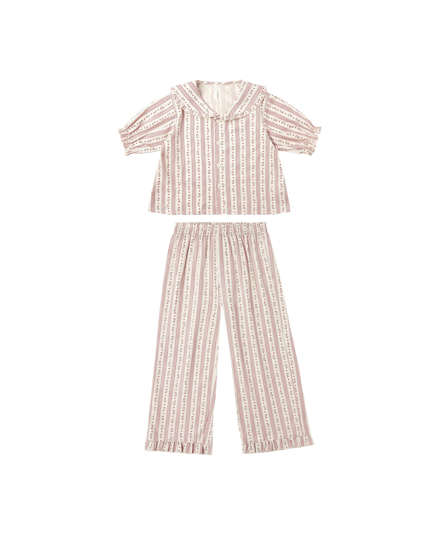 Candy Cane Stripe Ruffle Pajamas