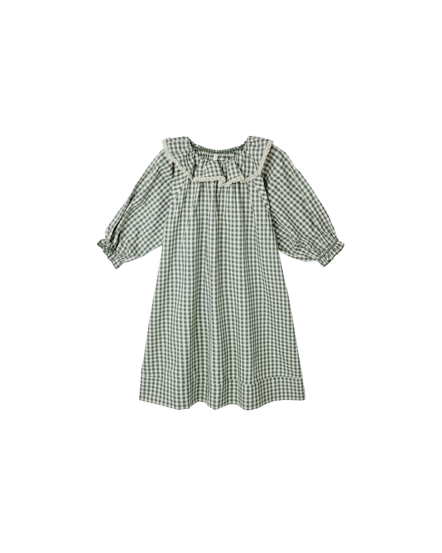 Evergreen Gingham Girl's Nightgown