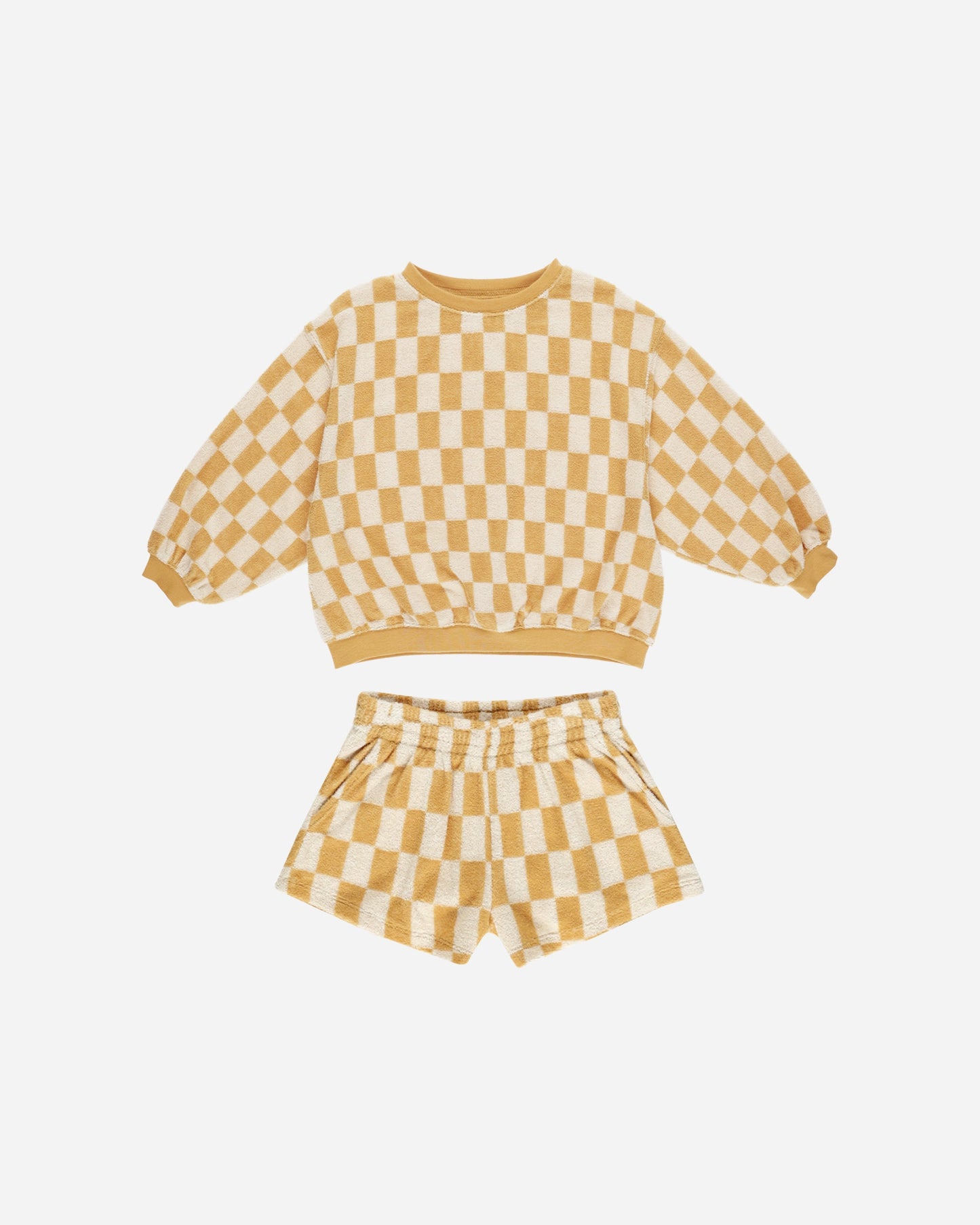 Rylee & Cru - Marigold Check Summer Terry Set