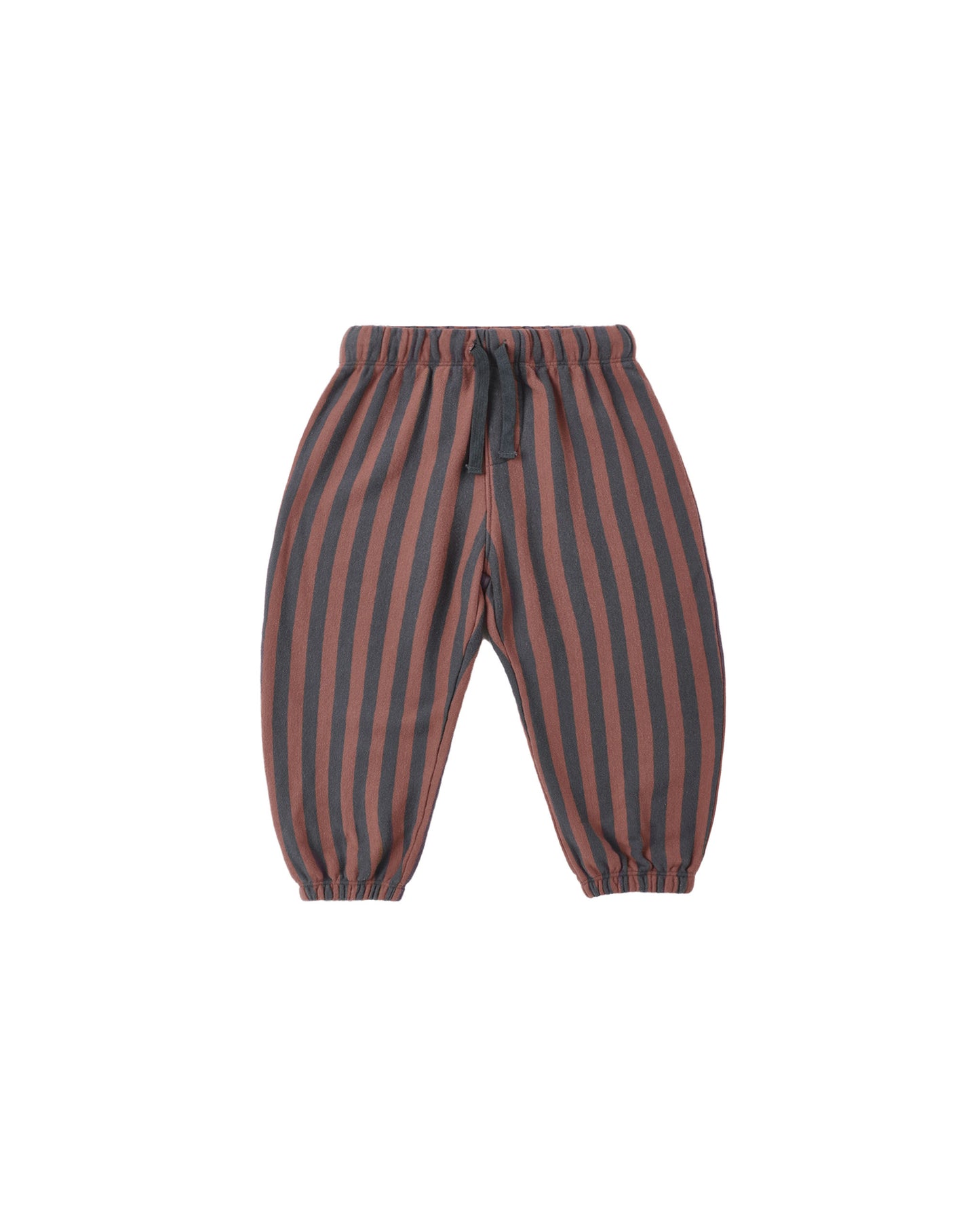 Rylee & Cru Mulberry Stripe Relaxed Jogger in midnight blue with soft fabric and comfortable fit, featuring white stripe detailing.