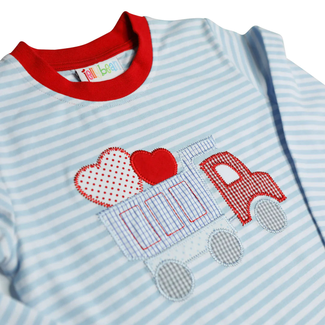 Jellybean - Heart Dump Truck Applique Shirt