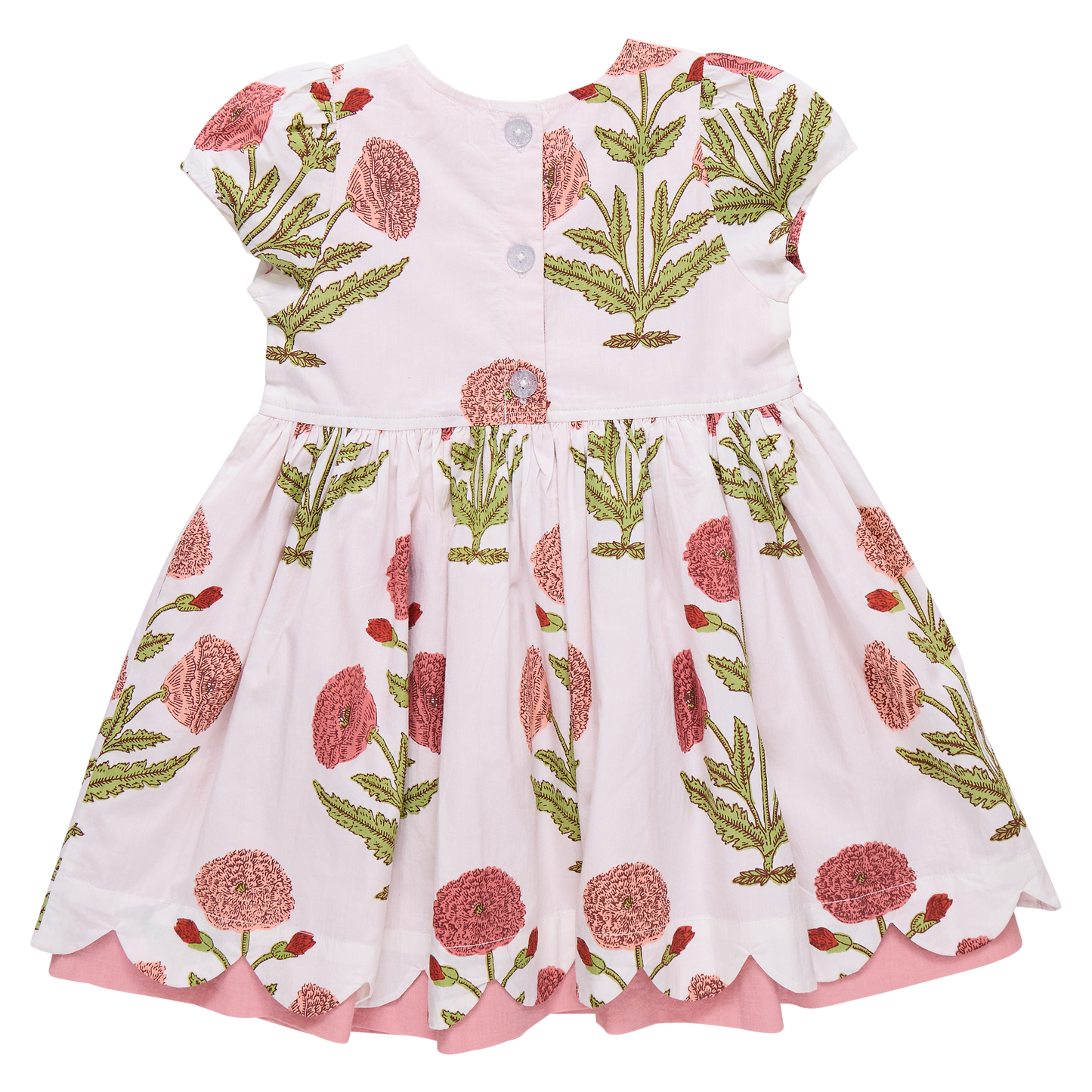 Pink Chicken Rose Dandelion Girls Marisol Dress featuring a floral print and soft fabric, perfect for casual or special occasions.