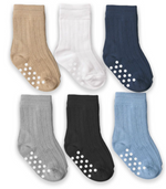 Jefferies Socks - Jefferies Socks Non-Skid Rib Crew Socks 6 Pair Pack
