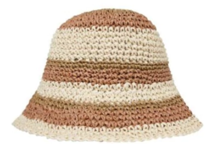 Rylee & Cru - Redwood Stripe Rafia Bucket Hat