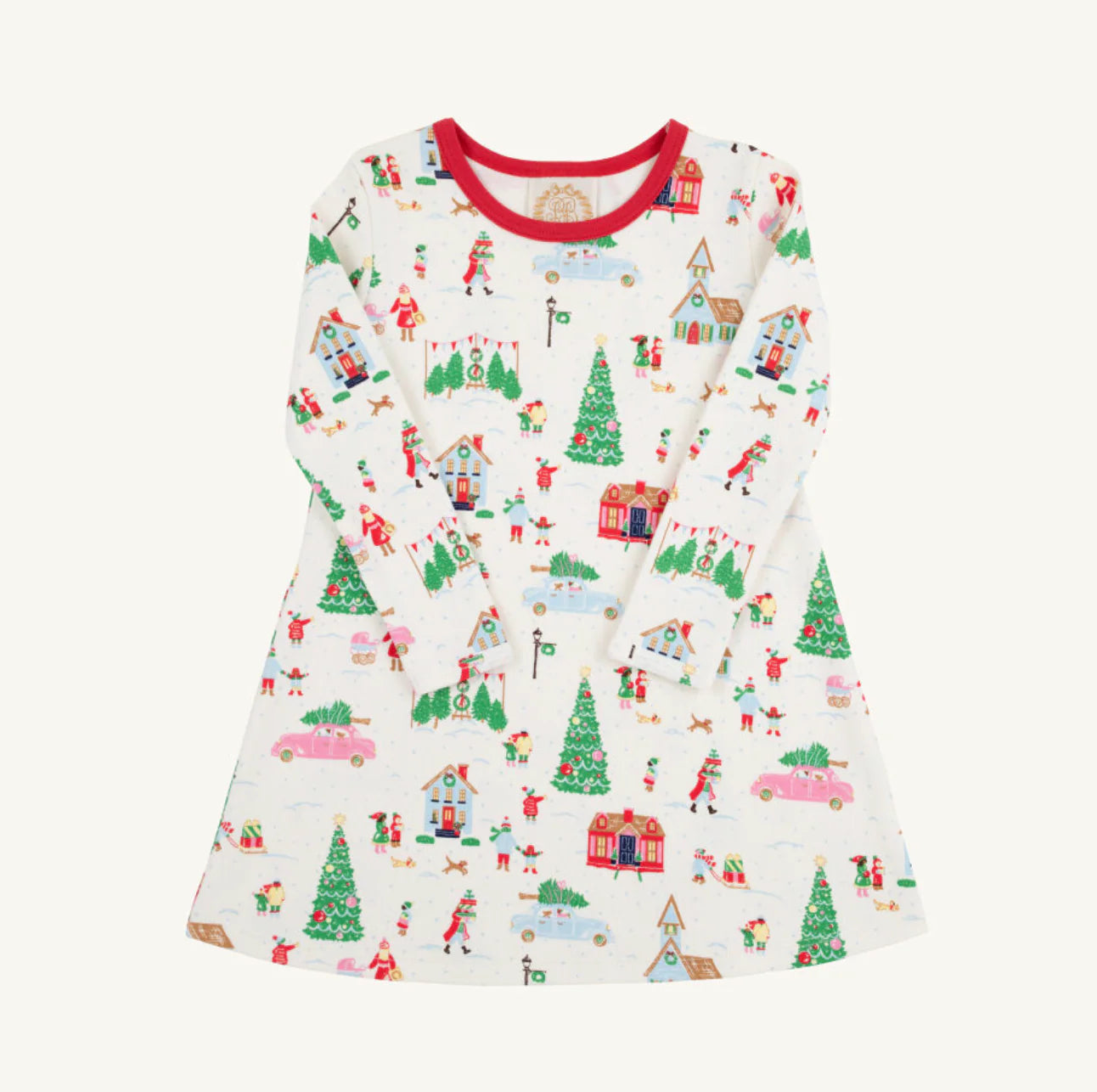 Make the Season Bright Long Sleeve Polly Play Dress