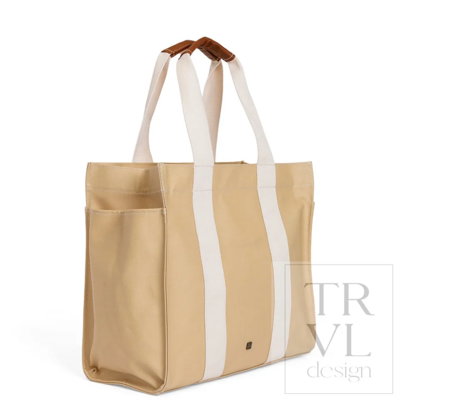 Tall Tote - Coated Canvas Khaki