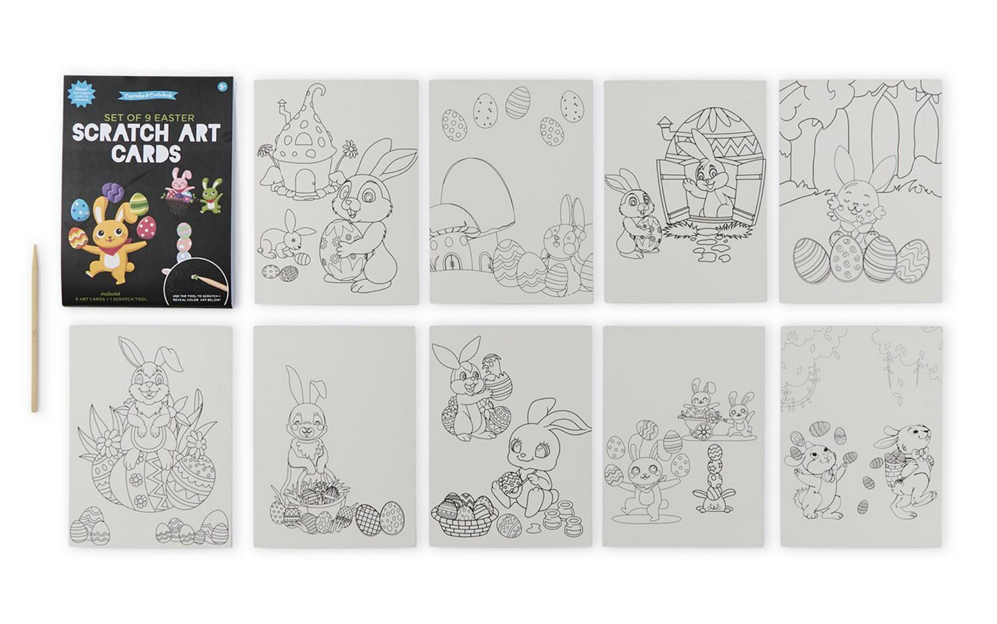 Two's Company - Easter Design Scratch and Coloring Cards