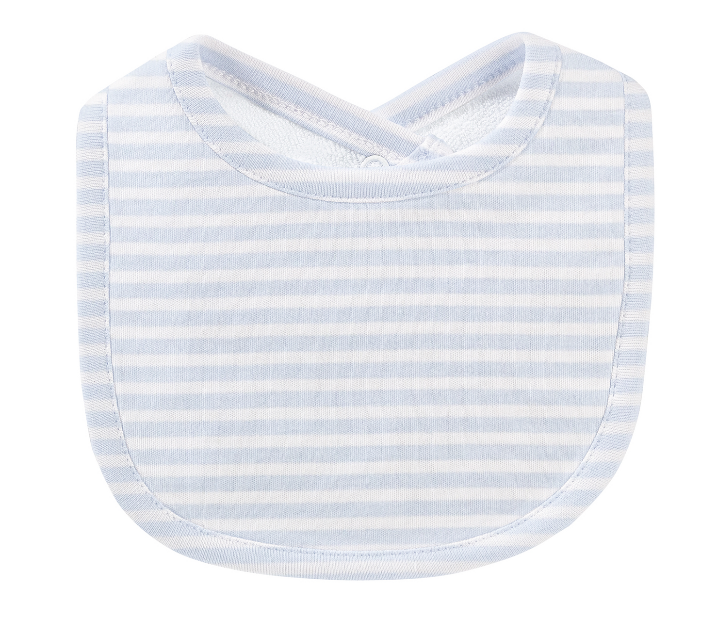 Baby Club Chic - Light Blue Stripes Printed Bib