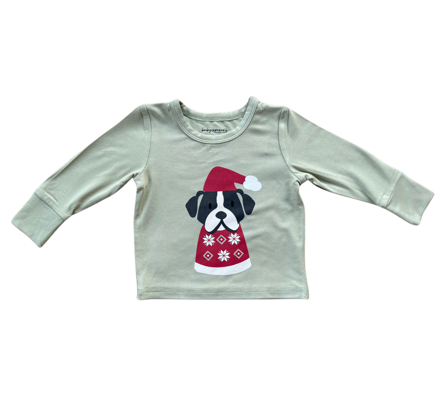 Christmas Dog Boy's Long Sleeve Tee