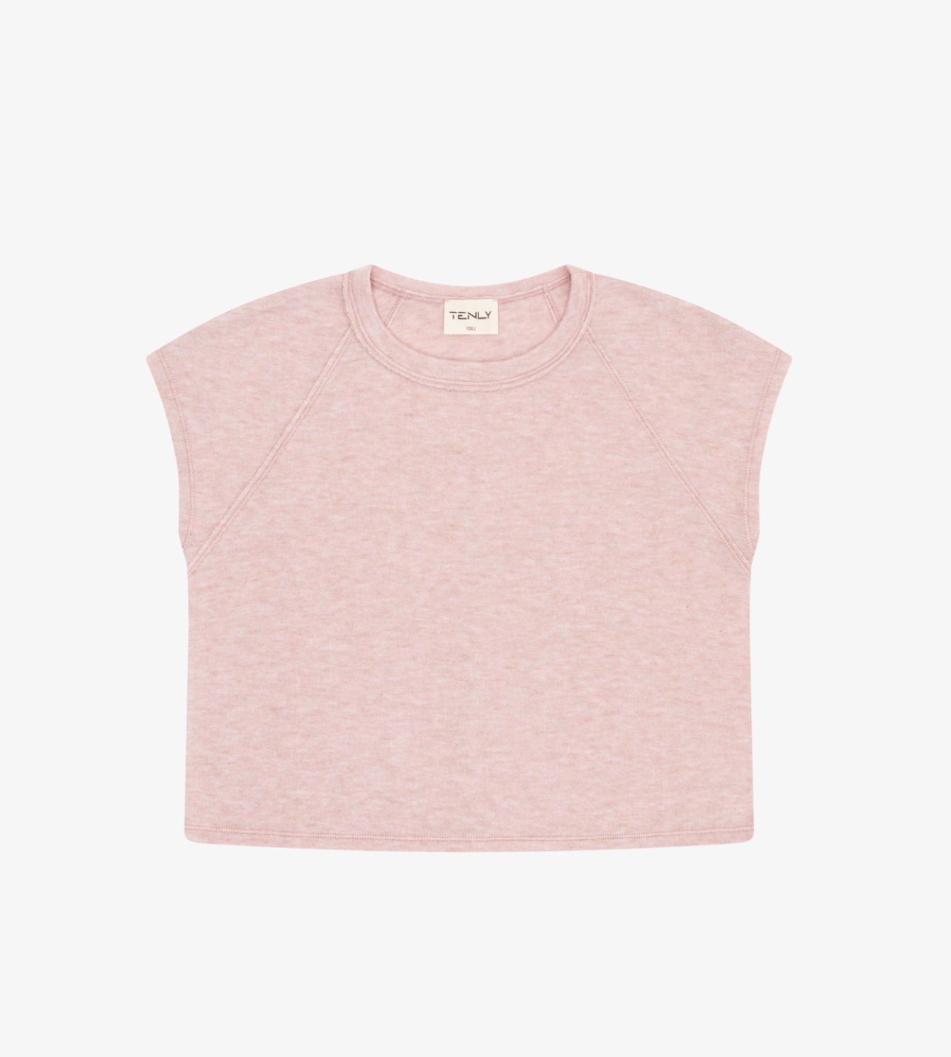 Light Pink Hacci Jersey Sleeveless Raglan Tee