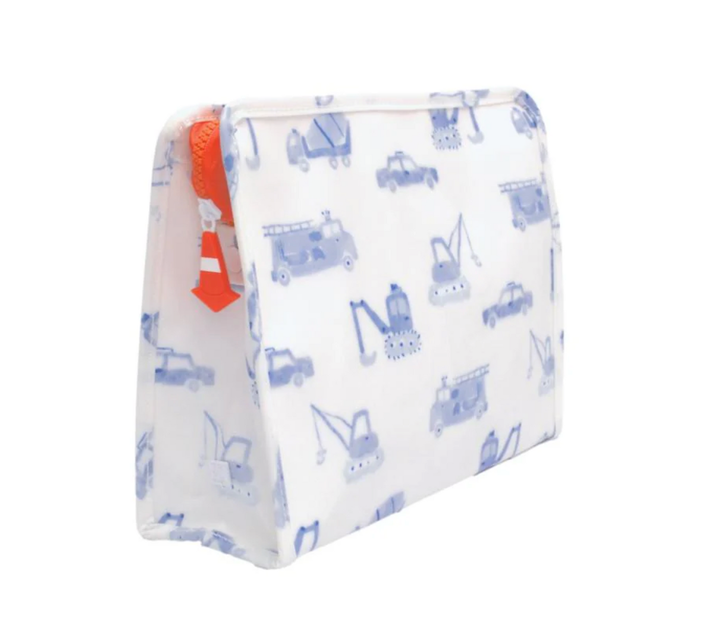 TRVL Designs Roadie large zip pouch with black fabric and zipper closure, designed for travel and organization.