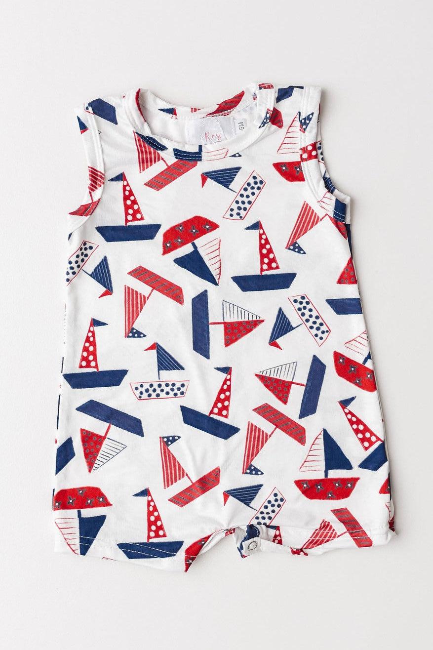 Mila & Rose - Stars, Stripes & Sails Shorty One-Piece
