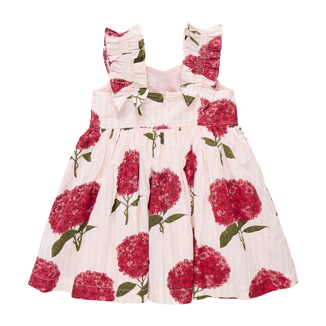 Pink Chicken - Baby Girls Via Jumper Pink Stripe Hydrangeas