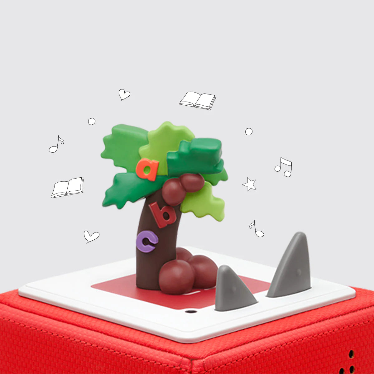 Tonies Chicka Chicka Boom Boom audio story figure in a colorful box with playful illustrations.