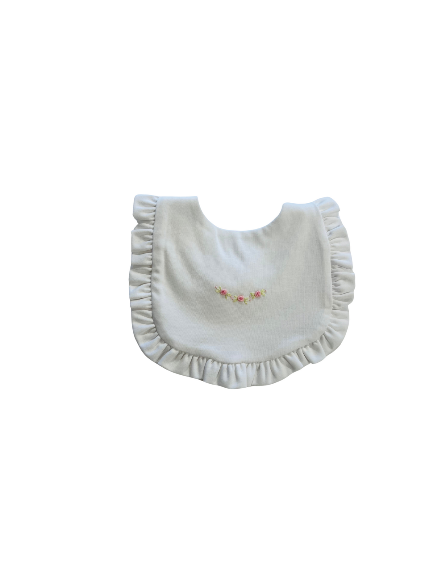 Baby Club Chic - Ruffle Bib w/ Embroidery