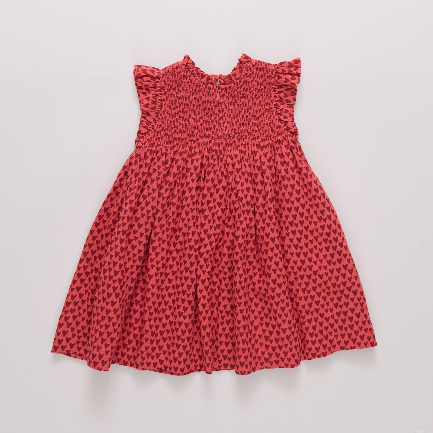 Red Mini Hearts Girls Stevie Dress