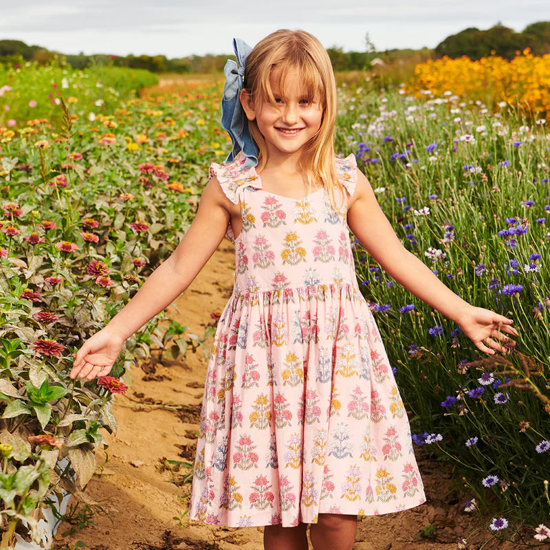 Pink Chicken - Pink Flowerette Girls Via Dress