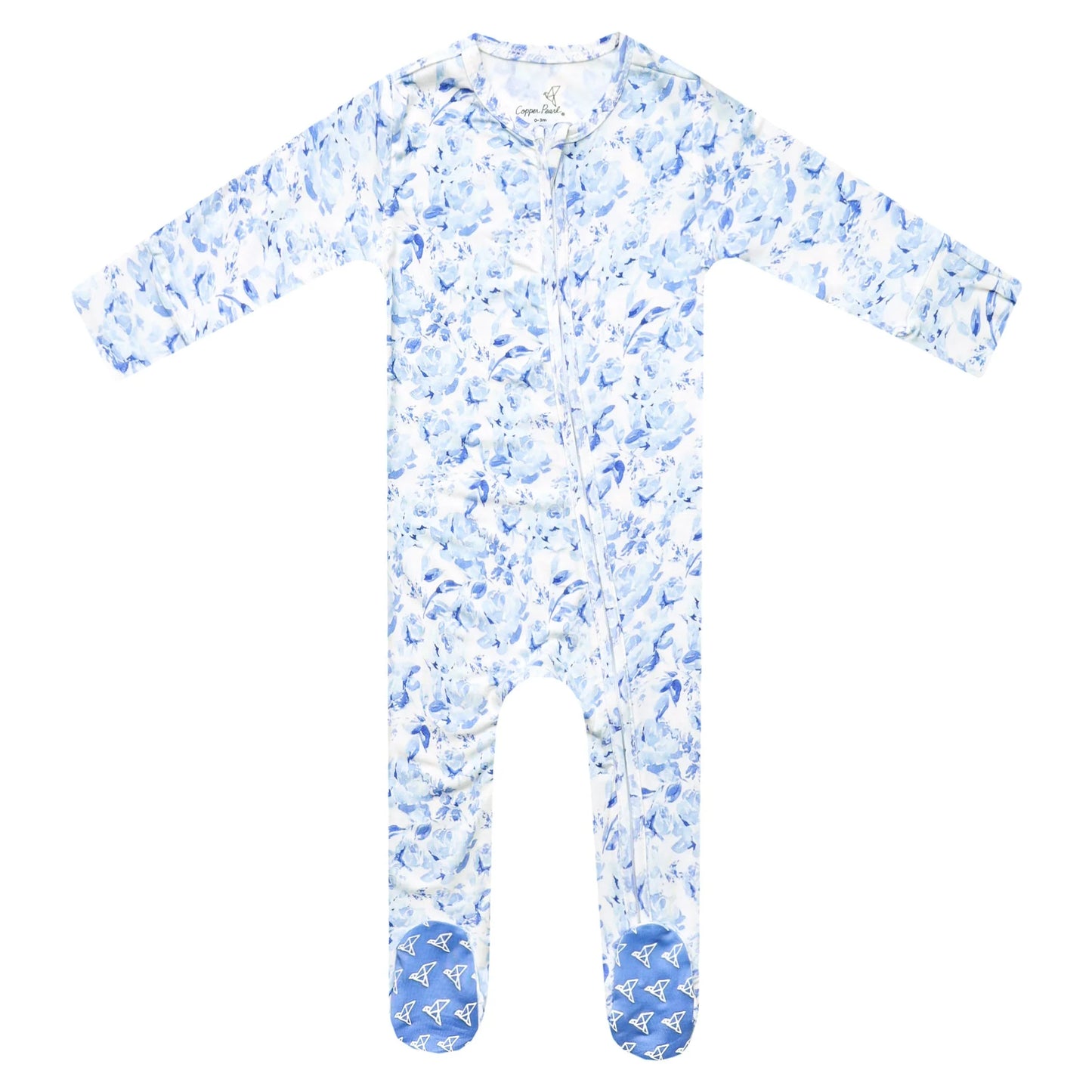 Priscilla Bamboo Zip Up Footie