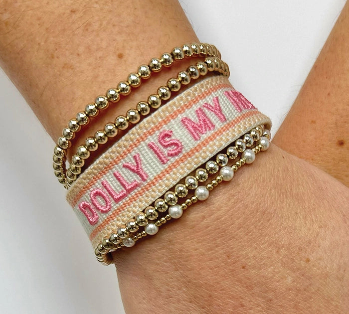 Dolly Is My Hero Adjustable Woven Bracelet