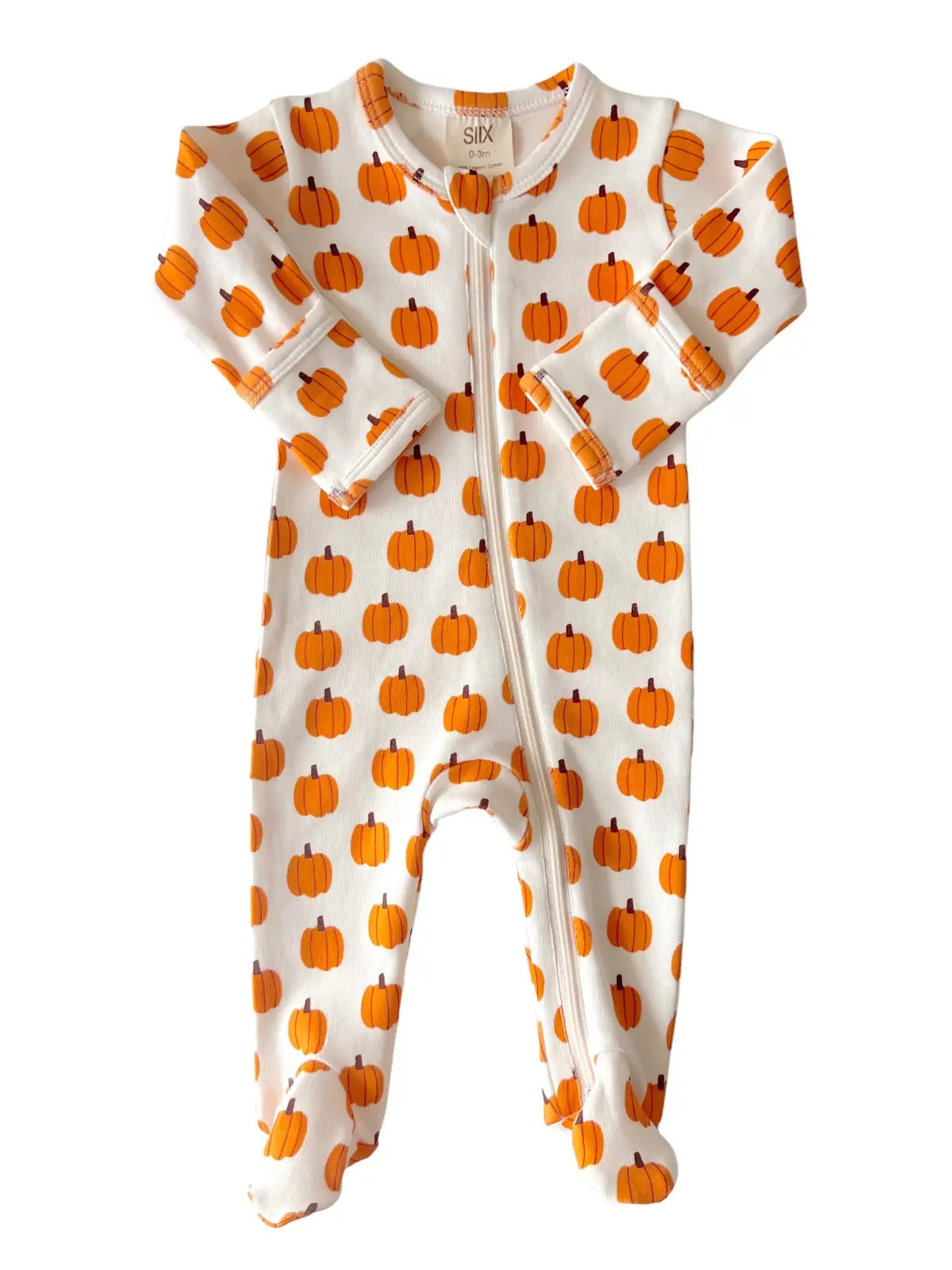 SIIX Collection - Pumpkin Organic Zip Footie