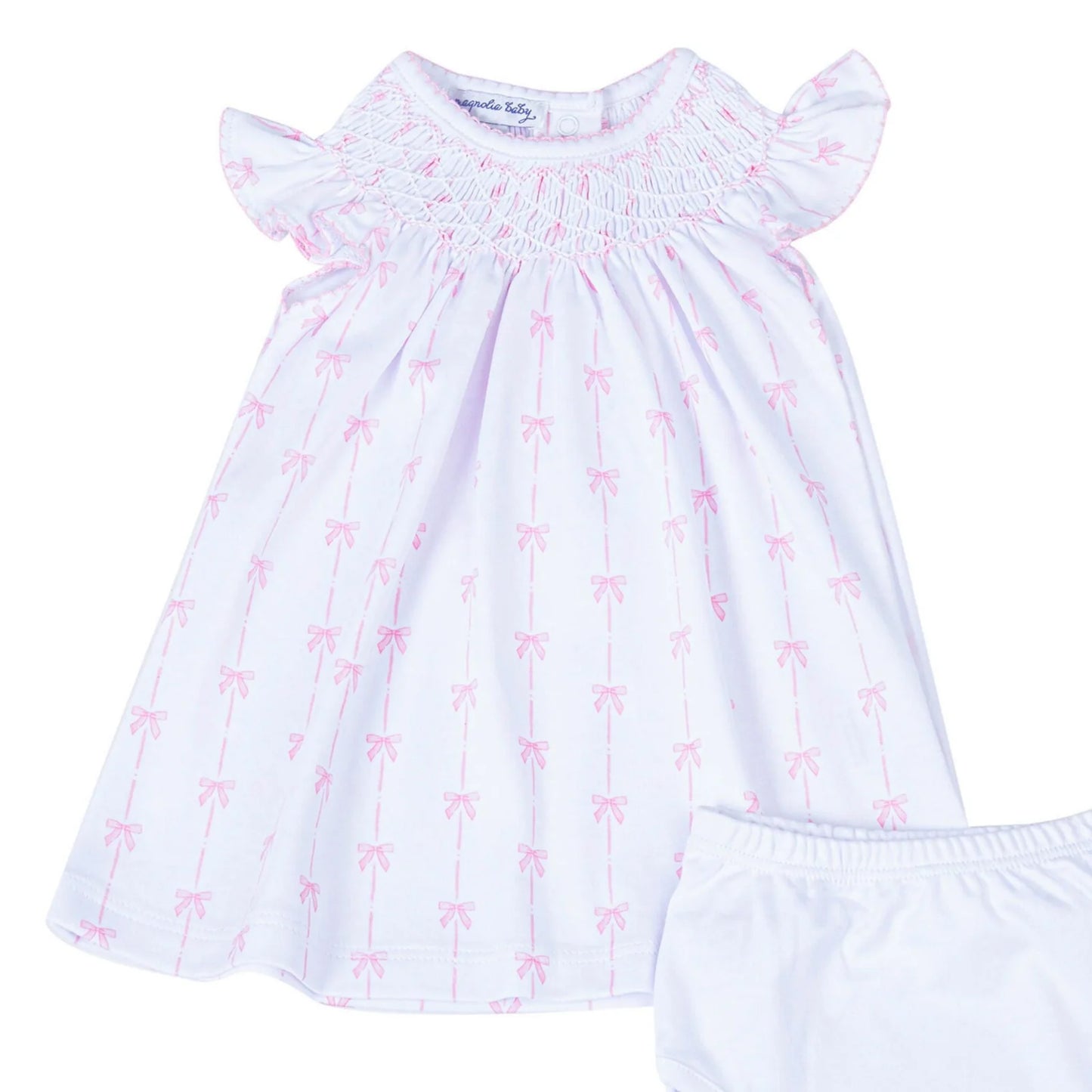 Magnolia Baby - Amelia's Classics Pink Bishop Flutters Toddler Dress