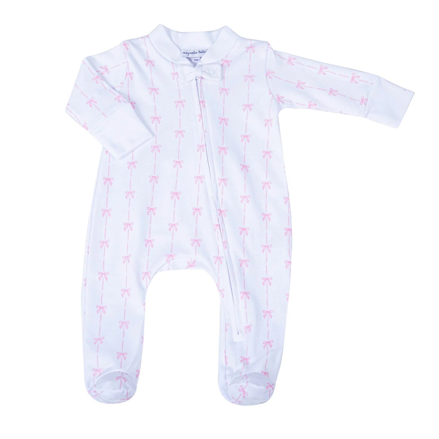 Magnolia Baby - Amelia's Classics Pink Zipper Footie