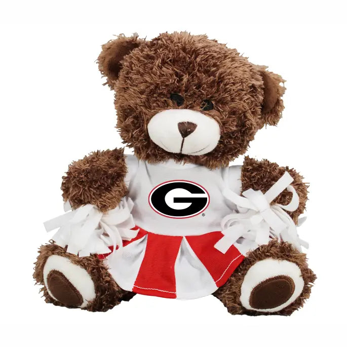 Georgia Bulldogs Plush Bear Cheerleader W Dress Red