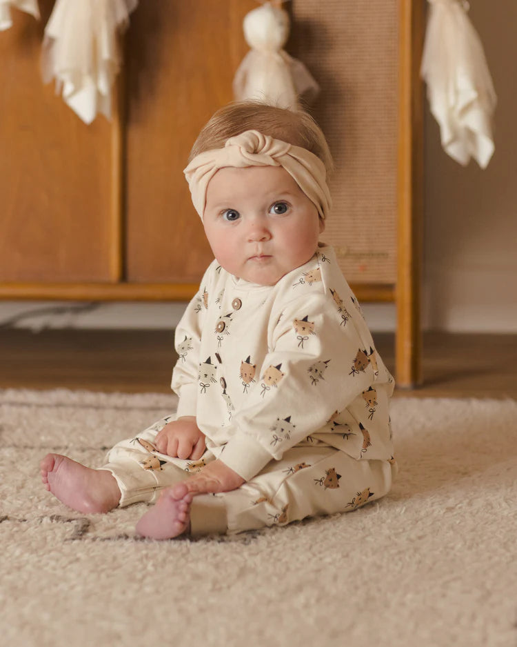 Quincy Mae - Cats Relaxed Fleece Jumpsuit