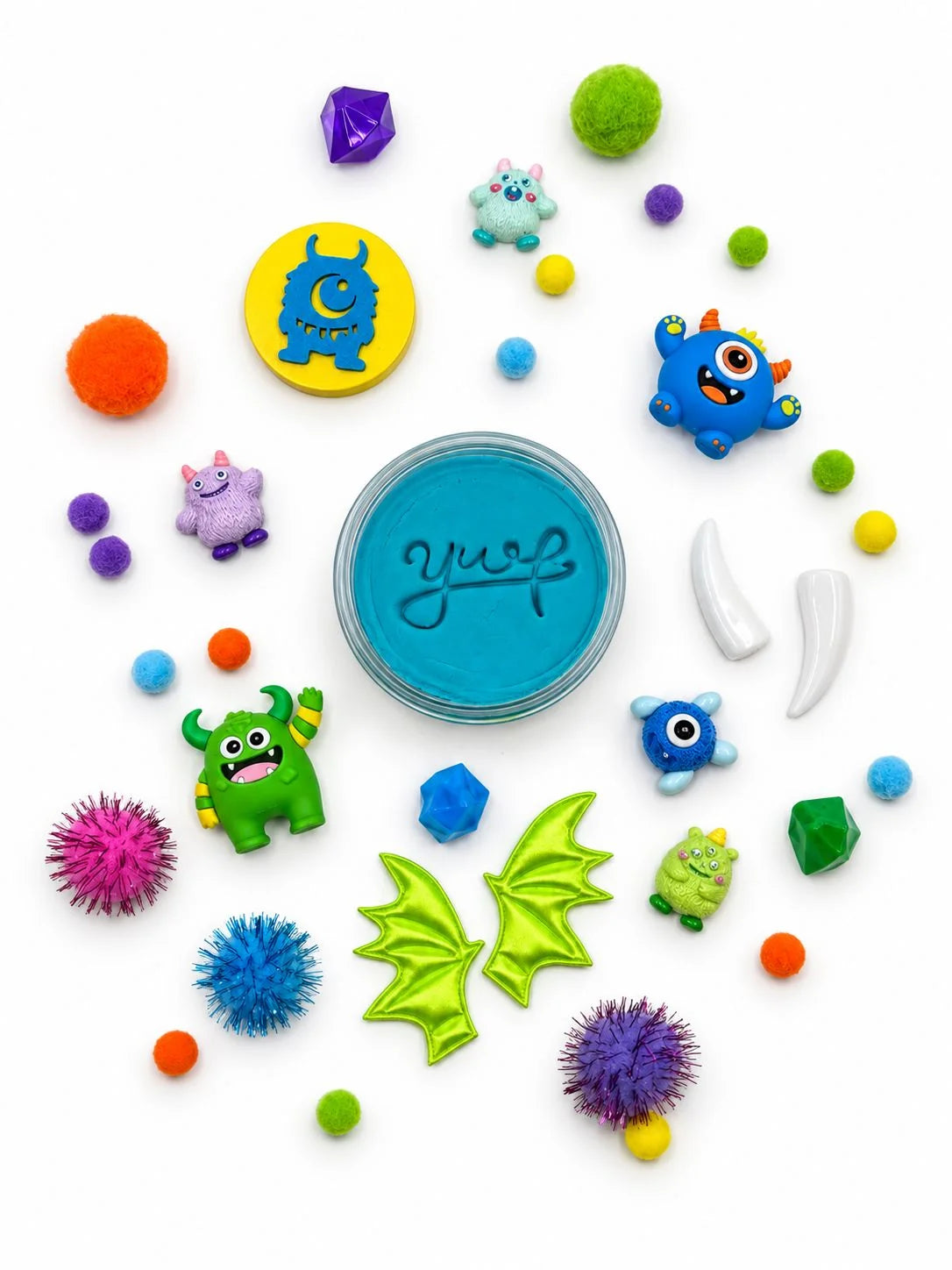 Colorful Monster Grab & Go Dough Jar