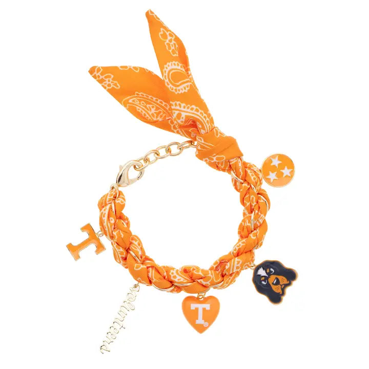 Tennessee Vols Bandana Charm Bracelet
